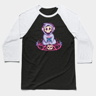 Grim Reaper Video Games Baseball T-Shirt
